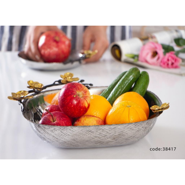 میوه خوری سیاه قلم بنیکو، ظرف میوه سنتی و کلاسیک | کد 38417