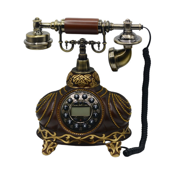 تلفن سلطنتی رومیزی آرنوس مدل 039 قهوه ای