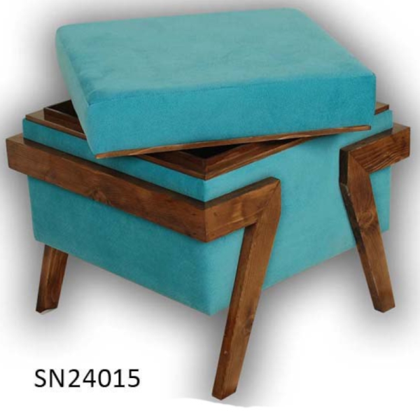صندلی مدل تک نشین صندوق دار کد SN24015، صندلی خلاقانه و بسیار زیبا مدل تک نشین، دارای یک صندوق زیر نشیمن برای نگه داری وسایل، رنگ آبی