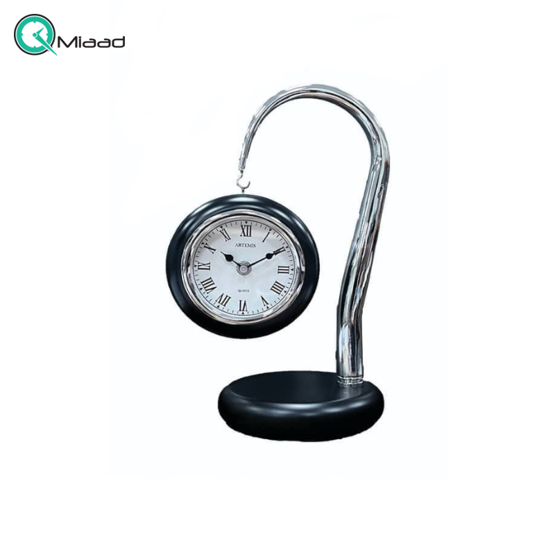 ساعت رومیزی فلزی آرتمیس مدل 1010 مشکی سیلور