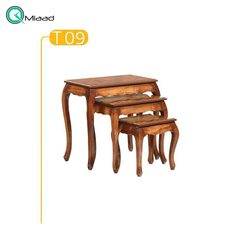 میز عسلی سه تیکه پولیشی مدل T09