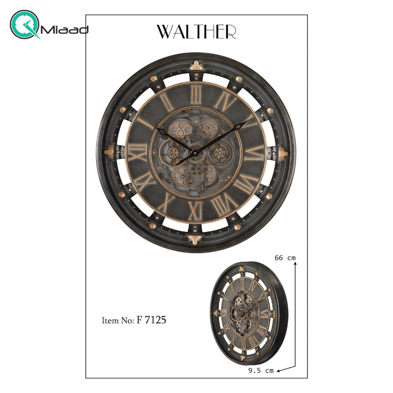 ساعت دیواری چرخ دنده دار والتر Walther کد 7125