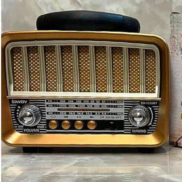 رادیو کلاسیک شارژی کوچک مدل 1110، رادیو طرح قدیمی سایز کوچک با قابلیت های بلوتوث / رادیو و پورت USB