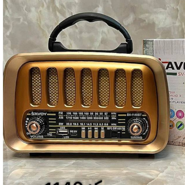 رادیو کلاسیک شارژی کوچک مدل 1140، رادیو طرح قدیمی سایز کوچک با قابلیت های بلوتوث / رادیو و پورت USB