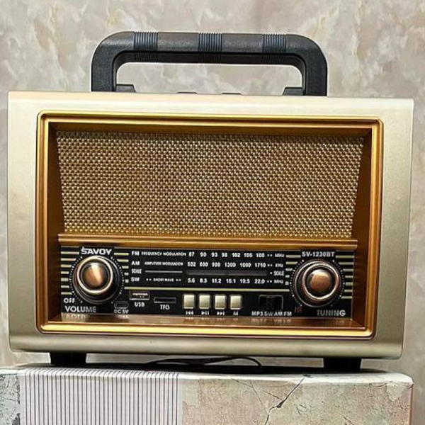 رادیو کلاسیک شارژی مدل 1230، رادیو طرح قدیمی با قابلیت های مدرن مثل بلوتوث / رادیو و پورت USB