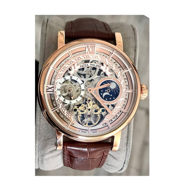 ساعت مچی مردانه پتک فیلیپ, ساعت لوکس مردانه موتور اتومات ژاپنی، رنگ ثابت، ساعت چرمی مردانه، مدل 5306