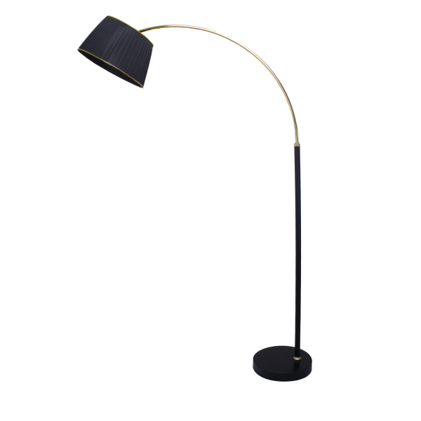 آباژور سالنی مدل 173، آباژور ایستاده مدرن و ظریف با پایه آهنی، دارای 1 سرپیچ و تنوع رنگ بندی با آبکاری فورتیک، فوق العاده با کیفیت، رنگ مشکی طرح جدید