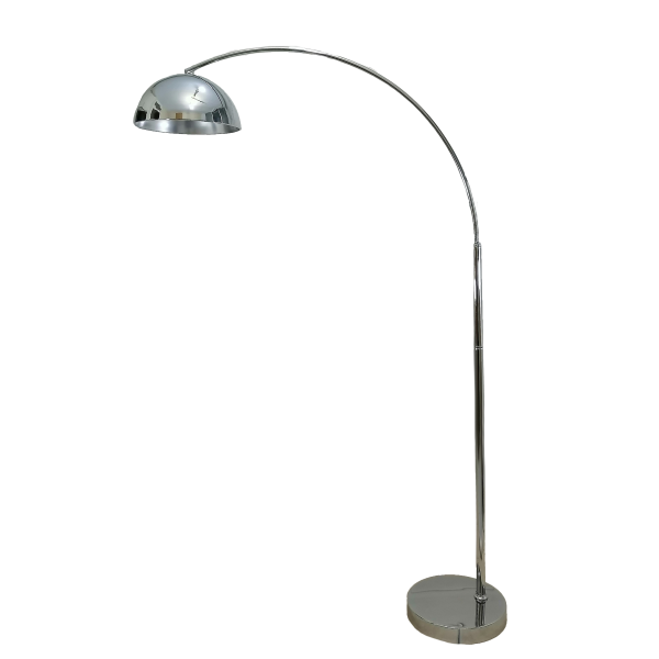 آباژور سالنی مدل 173، آباژور ایستاده مدرن و ظریف با پایه آهنی، دارای 1 سرپیچ و تنوع رنگ بندی با آبکاری فورتیک، فوق العاده با کیفیت، رنگ نقره ای