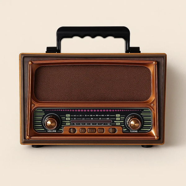 رادیو کلاسیک مدل 1807، رادیو طرح قدیمی سایز کوچک با قابلیت های بلوتوث / رادیو و پورت USB