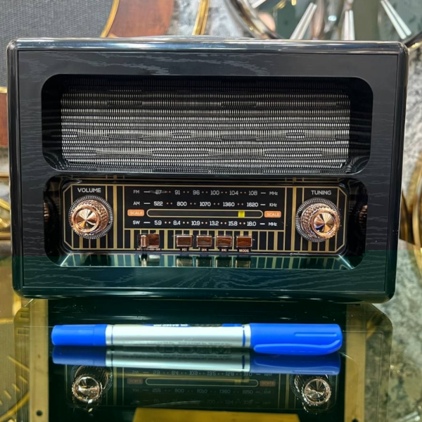 رادیو کلاسیک مدل 1915، رادیو شارژی قابل حمل با قابلیت های فوق العاده،ق ابلیت نصب فلش مموری و USB، پشتیبانی از بلوتوث، دارای صدای استریو و با کیفیت