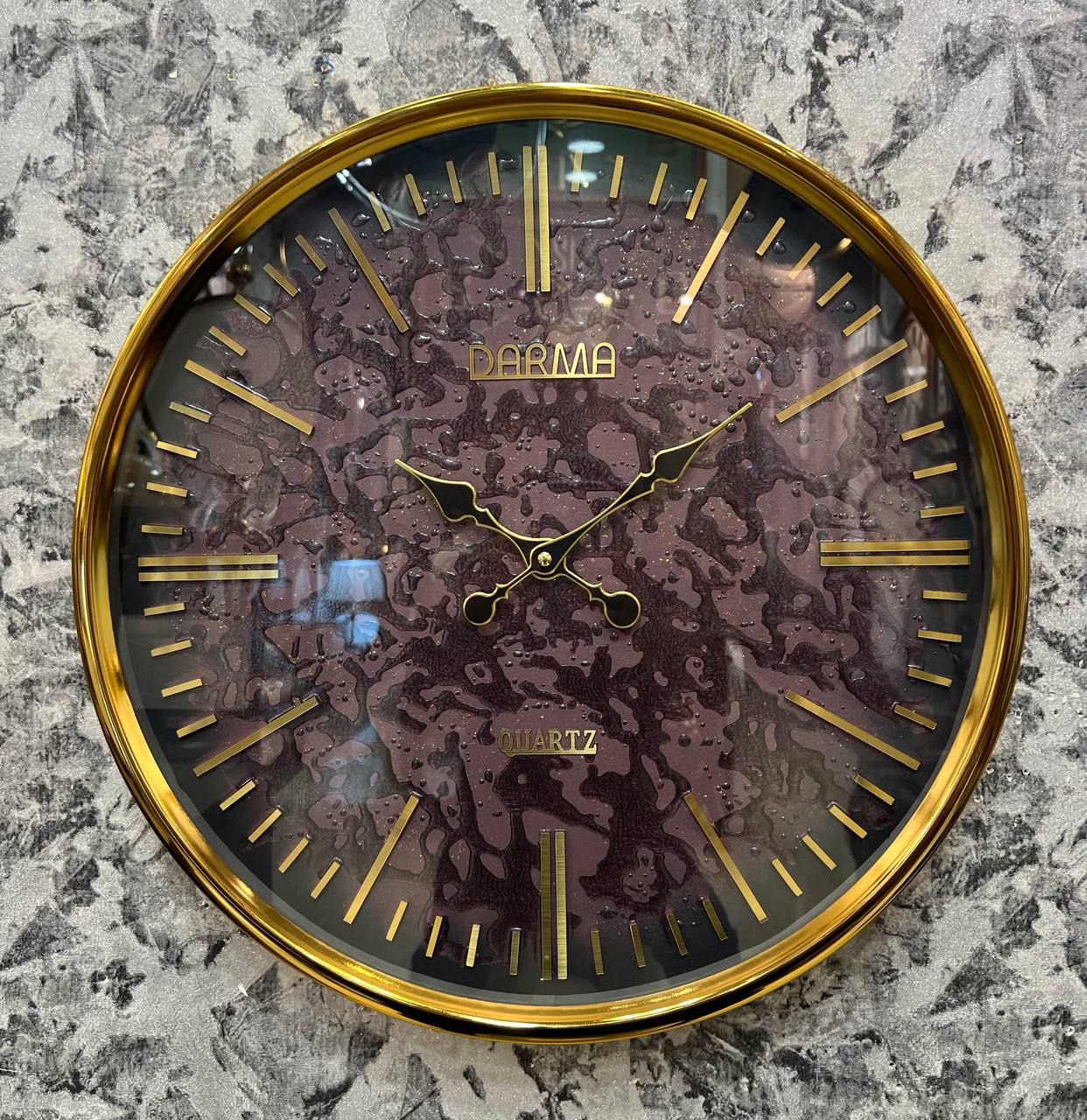ساعت دیواری دارما طلایی نقره‌ای | شیک و مدرن