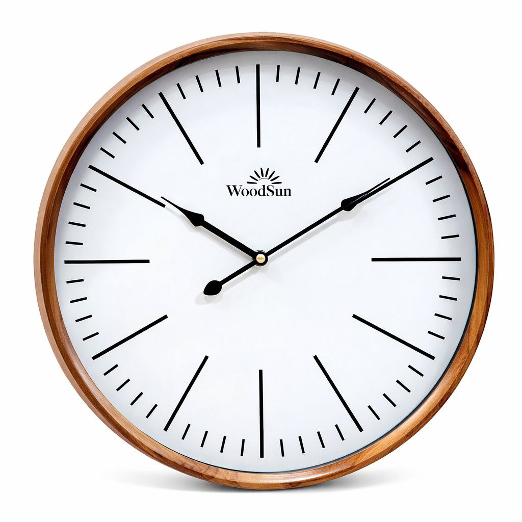ساعت دیواری وودسان مدل کی یف سفید سایز 50