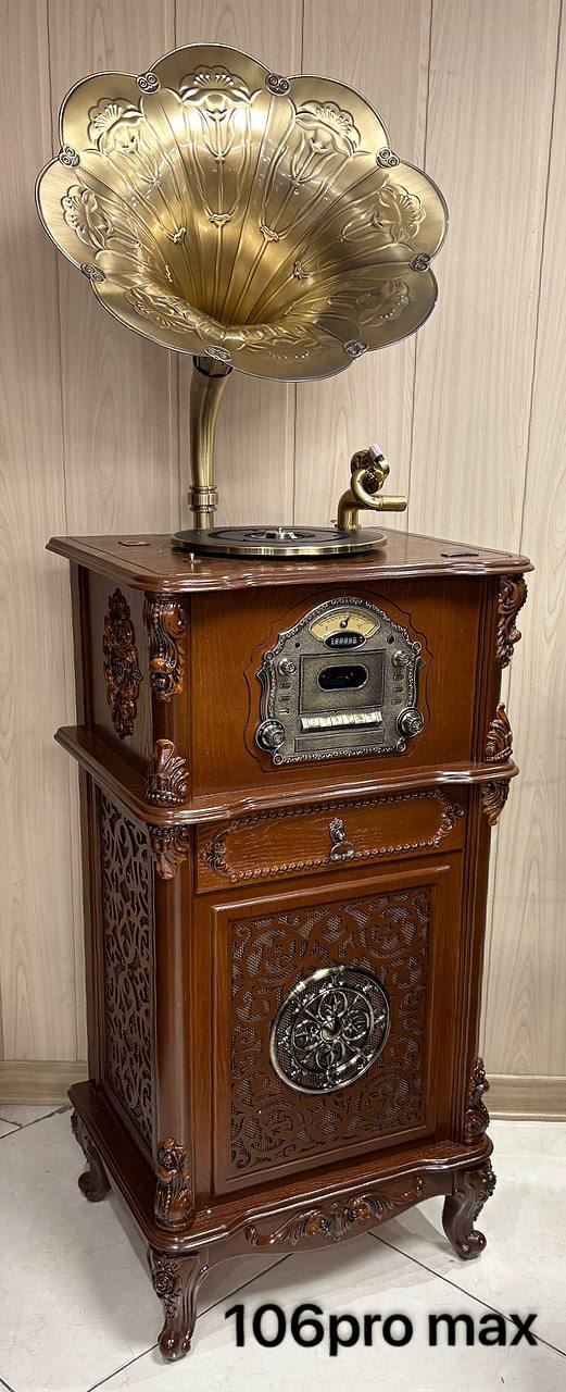 گرامافون مبله والتر فول‌جدید مدل 106 پرو‌مکس قهوه ای