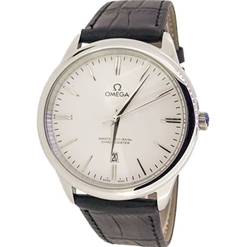 ساعت امگا OMEGA مردانه کلاسیک گرد چرمی سیلور صفحه سفید کد 5257