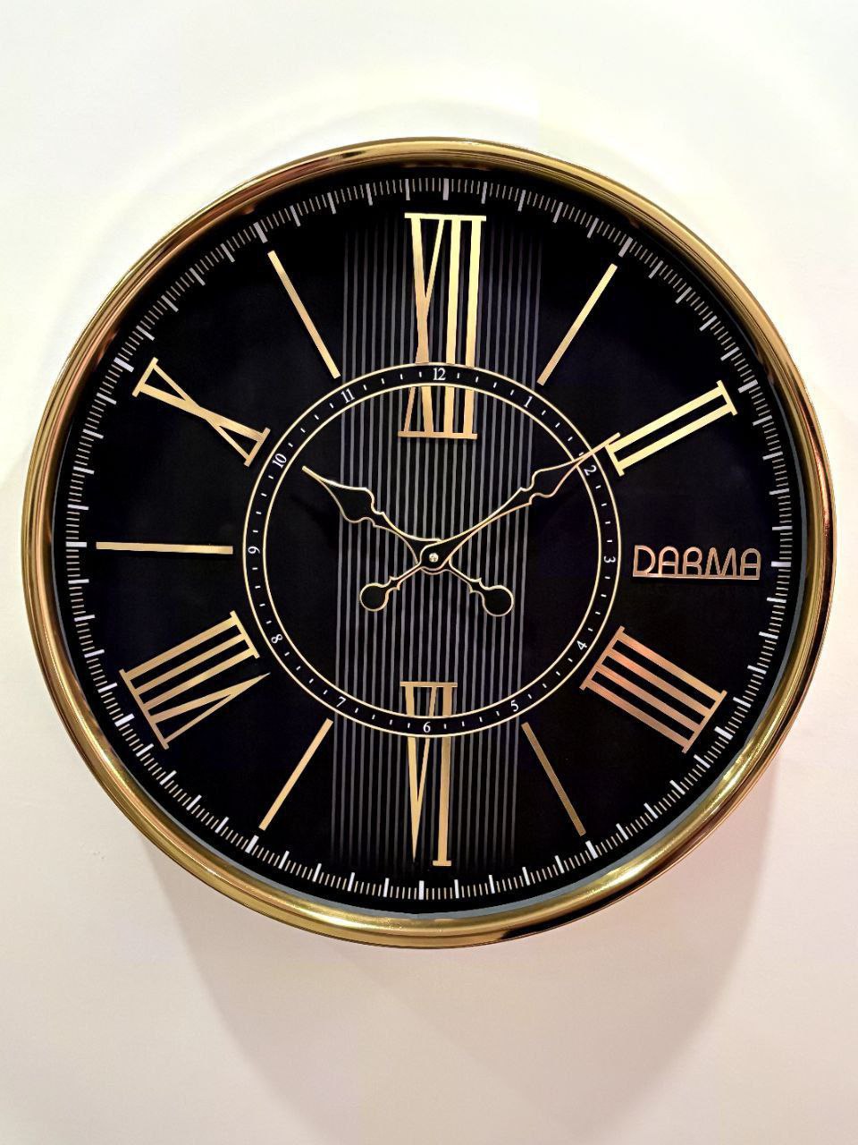 ساعت دیواری دارما 401 طلایی نقره‌ای | سایز 55