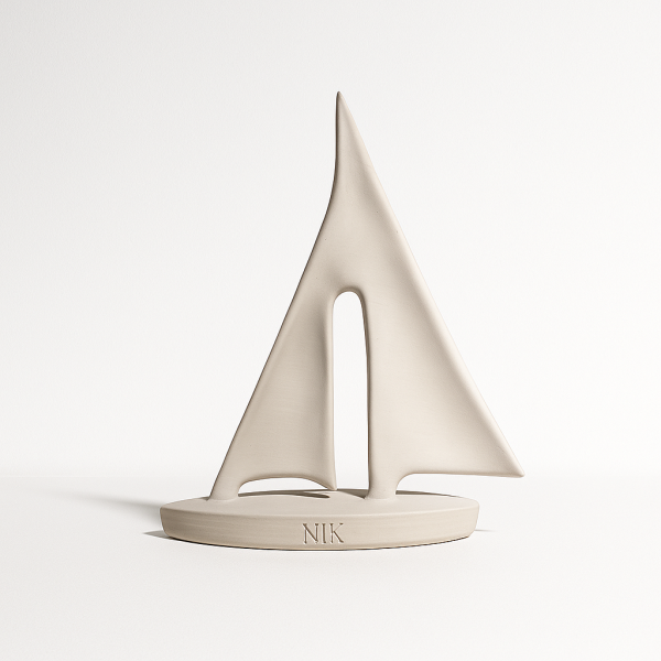 تندیس مدل قایق دکوری رنگ سفید