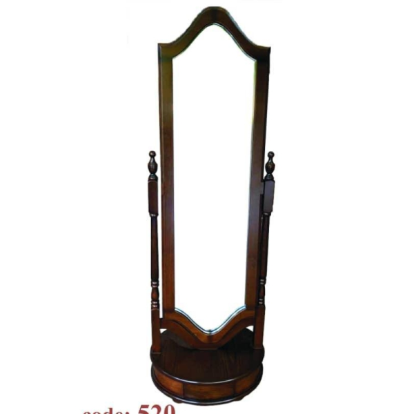 آینه کشو دار تمام چوب مدل 520، آینه قدی تمام چوب بسیار زیبا با متریال چوب و آینه درجه یک، بسته بندی ارسال بسیار مقاوم با ضربه گیر فراوان، دارای یک کشو چوبی