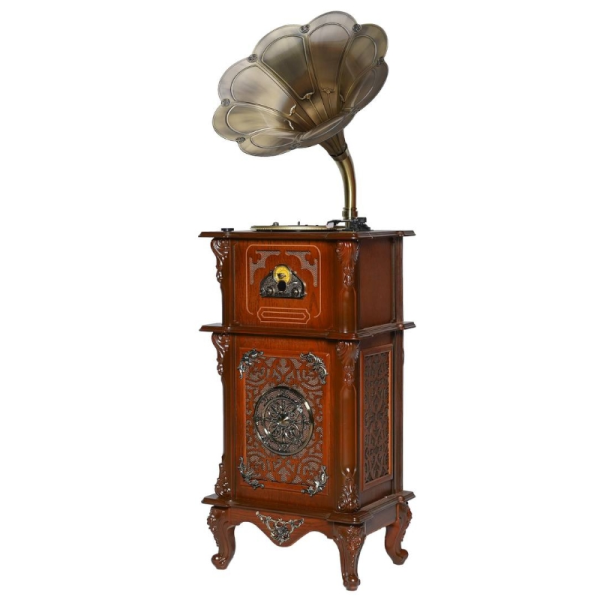 گرامافون ایستاده آنتیک با 2206 قهوه ای