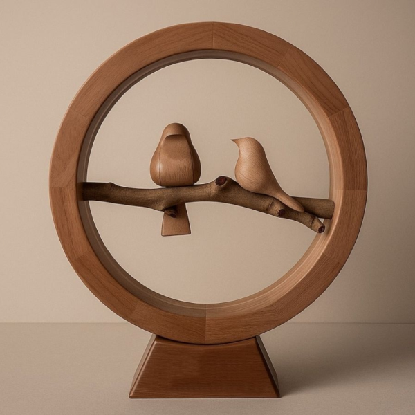 آباژور رومیزی چوبی دست ساز 155