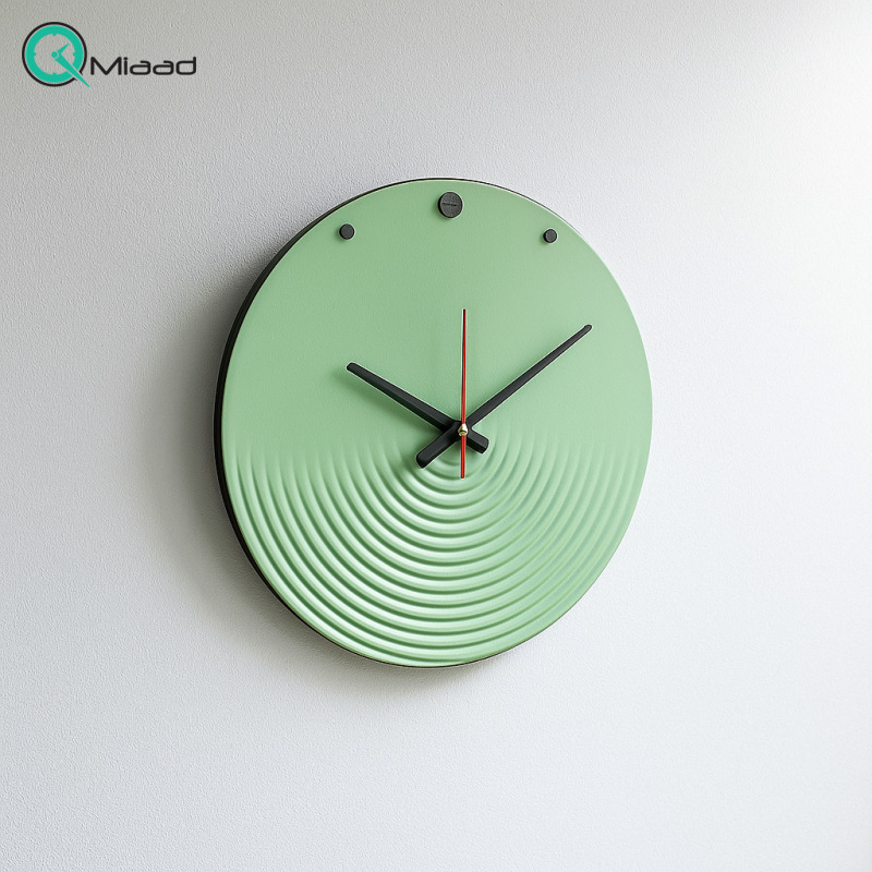 ساعت دیواری بتنی مدل 1490 رنگ سبز‌روشن