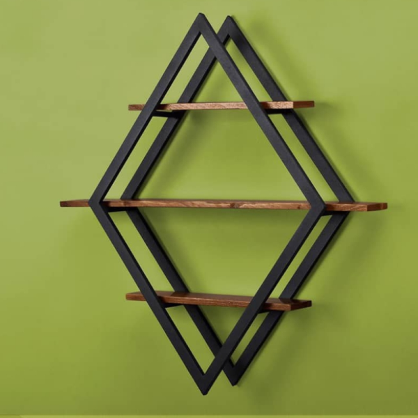 باکس میکس لوزی دیواری مدل BXBX29003، باکس میکس لوزی جذاب در عین حال ساده، سایز 65x66x10، مناسب ویلا و دفتر کار