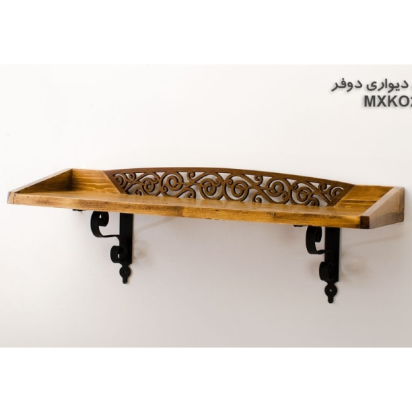 کنسول دیواری مدل دوفر کد MXKO29001، طبقه چوبی دیواری با طراحی کلاسیک، مناسب ویلا و دفتر کار و هر مکان دیگری