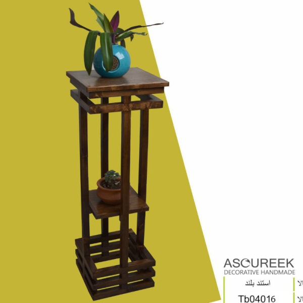 استند چوبی بلند مدل TB04016، استند چوبی برای نگهداری اقلام مختلف و وسایل مورد نیاز، طراحی شده با متریال تمام چوب