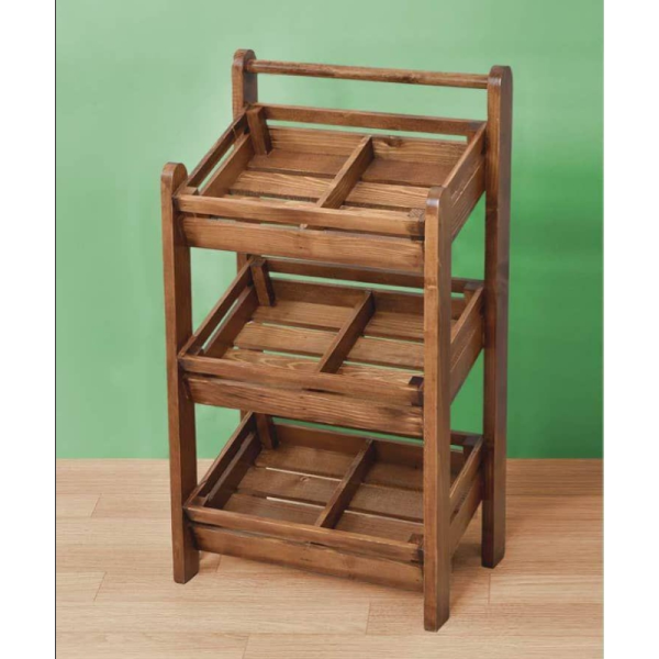 استند آشپزخانه چهار پایه مدل TB04019، استند چوبی برای نگهداری اقلام مختلف و وسایل مورد نیاز آشپزخانه، طراحی شده به صورت اریب چهار پایه