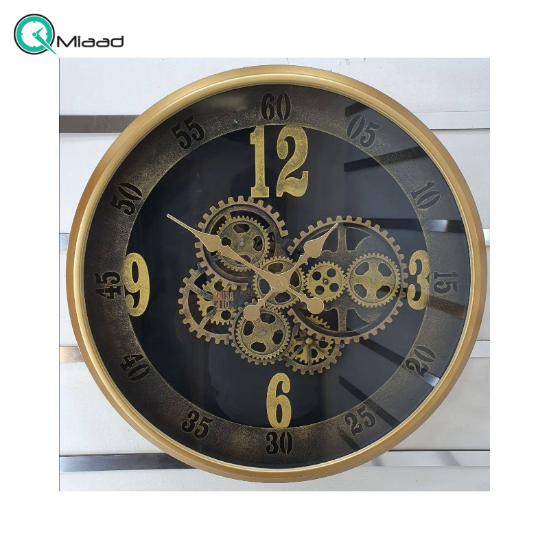 ساعت دیواری اویسا مدل 410 با رنگ طلایی