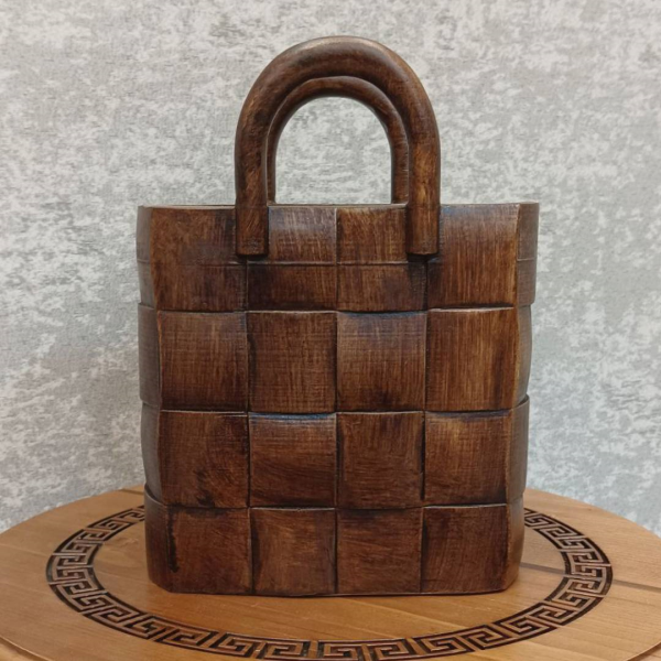 گلدان رزین مدل زنبیل، گلدان خلاقانه و دکوری طرح زنبیل، متریال رزین