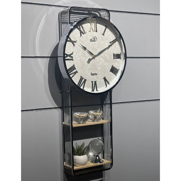 ساعت دیواری بتیس مدل 4550، ساعت دیواری 2 تیکه باکس دار مدرن با متریال فلز، رنگ آبکاری شده، موتور تایوانی و جزییات ظریف روی صفحه، دارای اعداد روتین، رنگ سیلور سفید