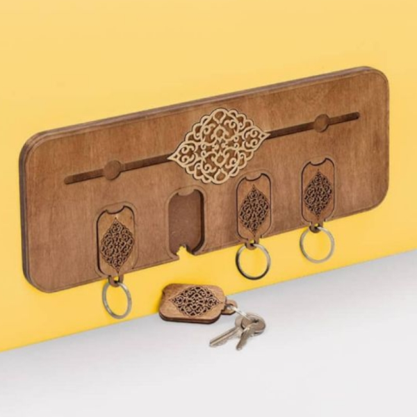 جاسویچی مستطیل مدل عباسی کد JA03080، جاسویچی طرح سنتی مدل عباسی سایز 32x12 با طراحی اصیل و کلاسیک چوبی و طرح های سنتی روی بدنه