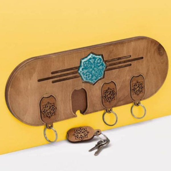 جاسویچی گرد مدل شمس کد JA20078، جاسویچی طرح سنتی مدل شمس سایز 32x12 با طراحی اصیل و کلاسیک چوبی و طرح های سنتی روی بدنه