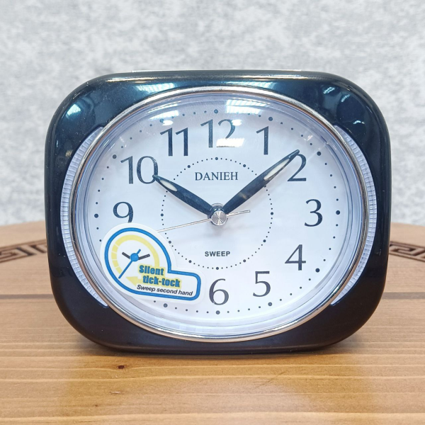 ساعت رومیزی دانیه کد 826، ساعت رومیزی فانتزی زنگ‌دار آرامگرد، ساعت رومیزی مناسب اتاق خواب، اتاق کار، رنگ آبی