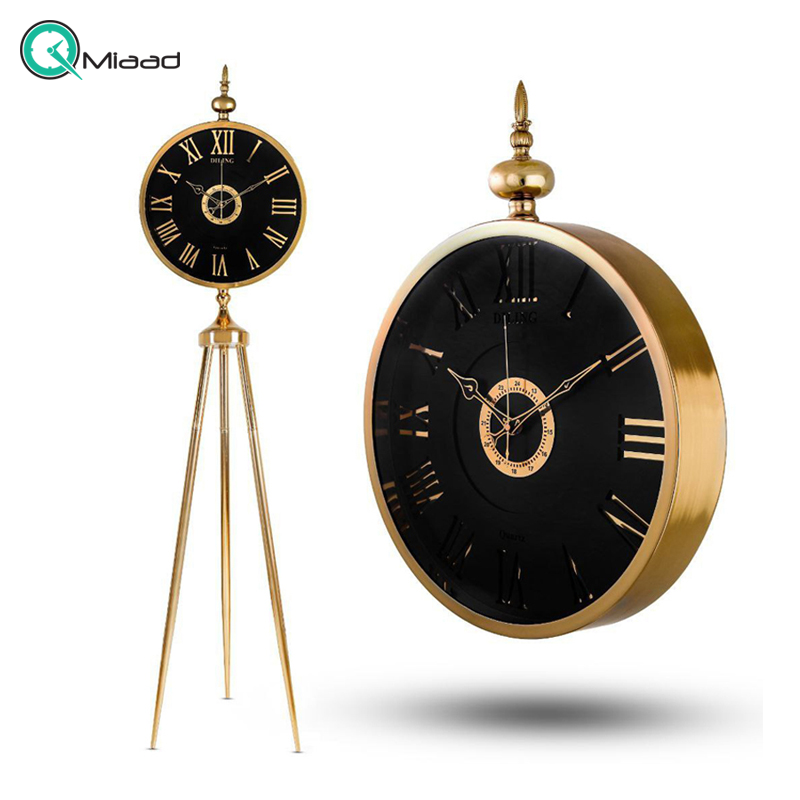 ساعت ایستاده و سالنی فلزی برند دیلینگ طلایی مشکی