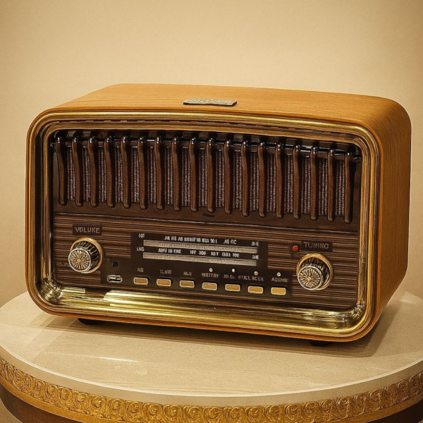 رادیو کلاسیک و شارژی گلدن کد 160، رادیو چوبی نوستالژی قابلیت گیرندگی 3 موج رادیو FM,AM و SW3 ، پخش موسیقی و فایل‌های MP3، اتصال از طریق بلوتوث، اتصال فلش مموری USB، قابلیت اتصال AUX