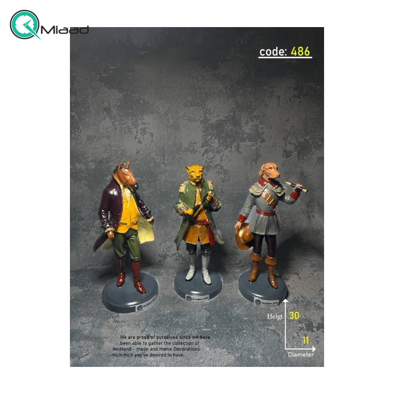 کالکشن مجسمه طرح سگ و پلنگ و اسب کد 486