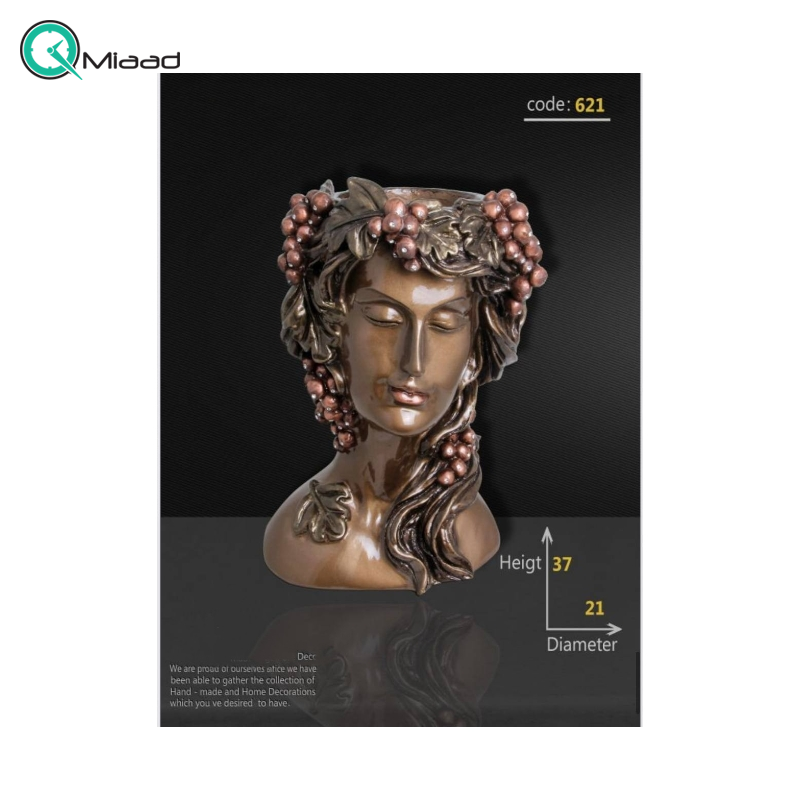 تندیس طلایی رنگ طرح سر مدل 621