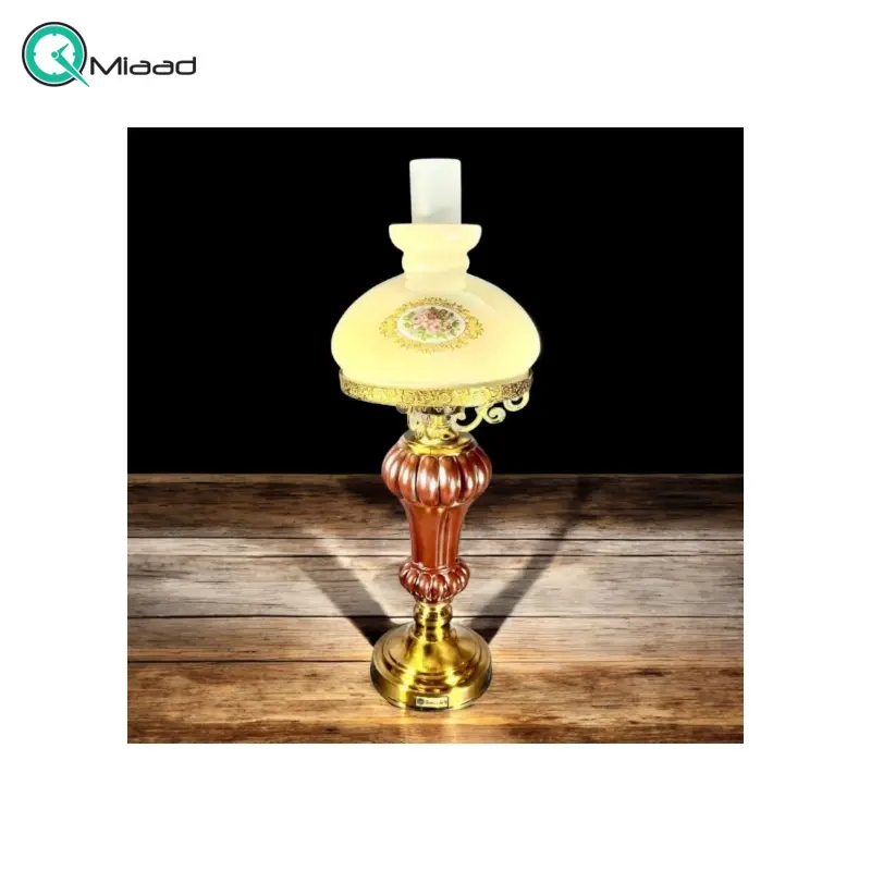 آباژور رومیزی چوبی طرح گردسوز مدل 733