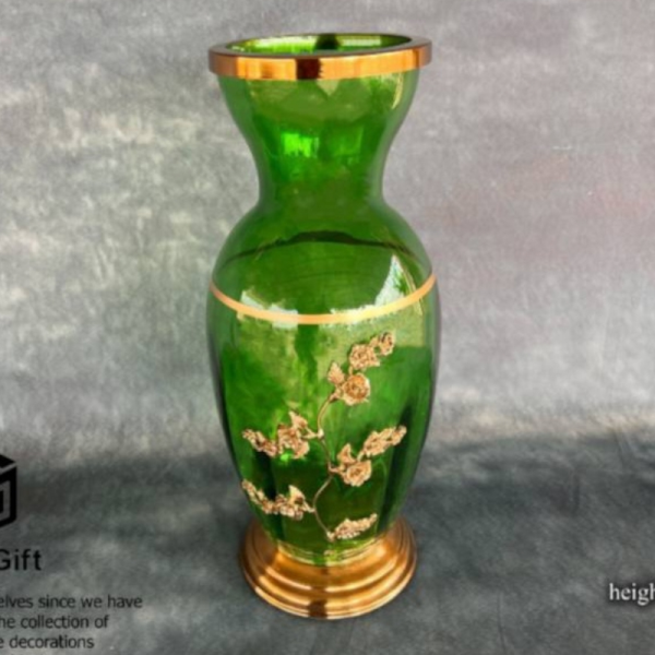 گلدان تزیینی و دکوری مدل 612، گلدان تزیینی و دکوری بسیار شکیل، آذین بزرگ، رنگ سبز