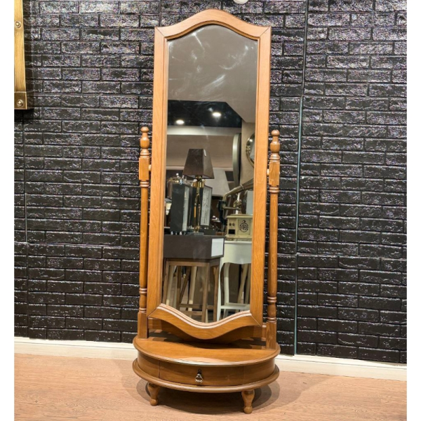 آینه ایستاده برند هاردی مدل 608، آینه بسیار زیبا و درجه یک با متریال تمام چوب بدنه، سایز 175x78 سانتی متر