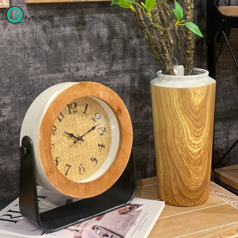 ساعت رومیزی چوبی