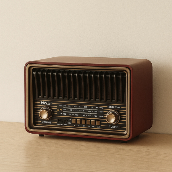 رادیو کلاسیک مدل 8075 تیره، رادیو شارژی قابل حمل با امکانات بروز