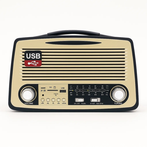 رادیو شارژی کلاسیک مدل 1700 مشکی