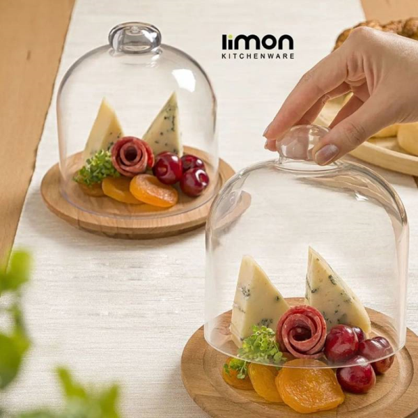 ظرف سرو پنیر کفه چوبی برند لیمون مدل 224059، ظرف سرو پنیر کفه چوبی برای نگهداری بهداشتی پنیر و حفظ طعم و کیفیت آن در یخچال یا میز سرو