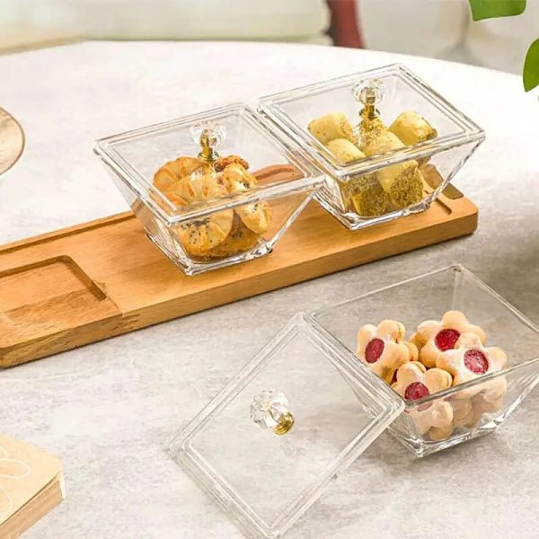 اردوخوری مربع 3 خانه پایه چوبی لیمون مدل 224259