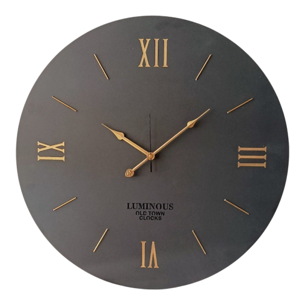  ساعت دیواری لومی Luminous مدل 1348، ساعت دیواری گرد ام دی اف سایز 60 و موتور آرامگرد، ساعت دیواری با صفحه مینیمال و جذاب