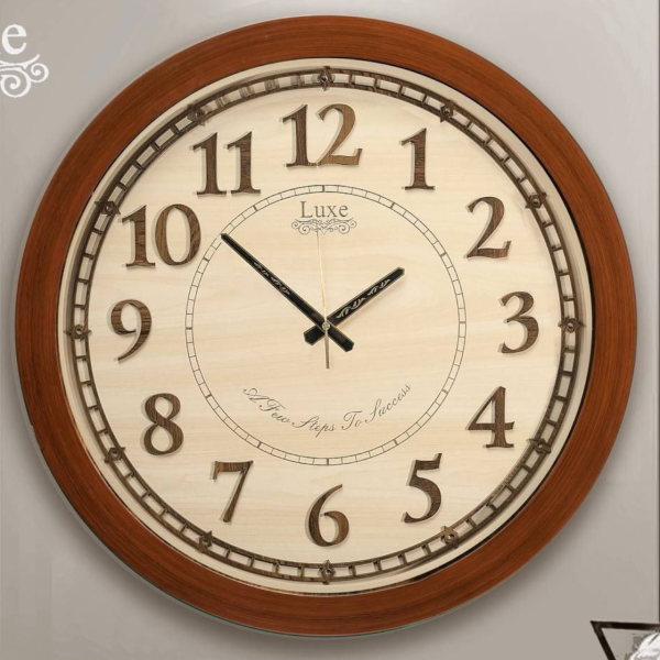 ساعت دیواری چوبی لوکس مدل 318، ساعت دیواری مربعی، زیبایی در سادگی و اصالت، سایز بزرگ 75 سانت در دو رنگ کلاسیک و چشم‌نواز