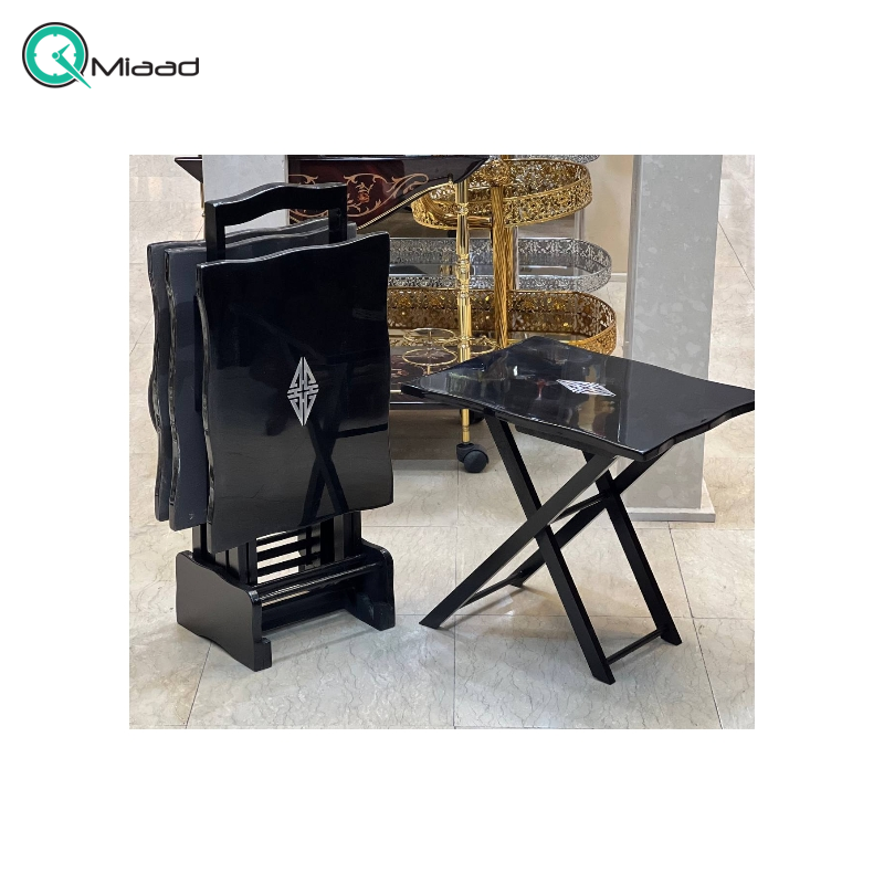 میز عسلی چهار تیکه چمدانی پولیشی مدل پروین