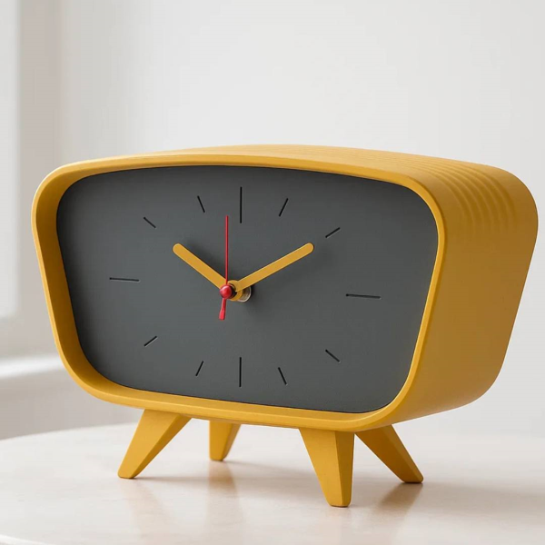 ساعت رومیزی بِتُنی مستطیل مدل 906، ساعت رومیزی مستطیل با متریال بتن، دارای رنگ بندی ویژه، طراحی فانتزی و مینیمال، موتور آرامگرد و 2 سال ضمانت